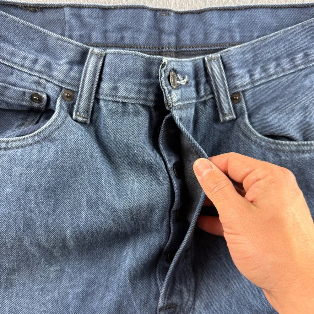Levis 501XX Jeans Men's 34x34 (Fits 32x32) Blue Button Fly Shrink To Fit Indigo